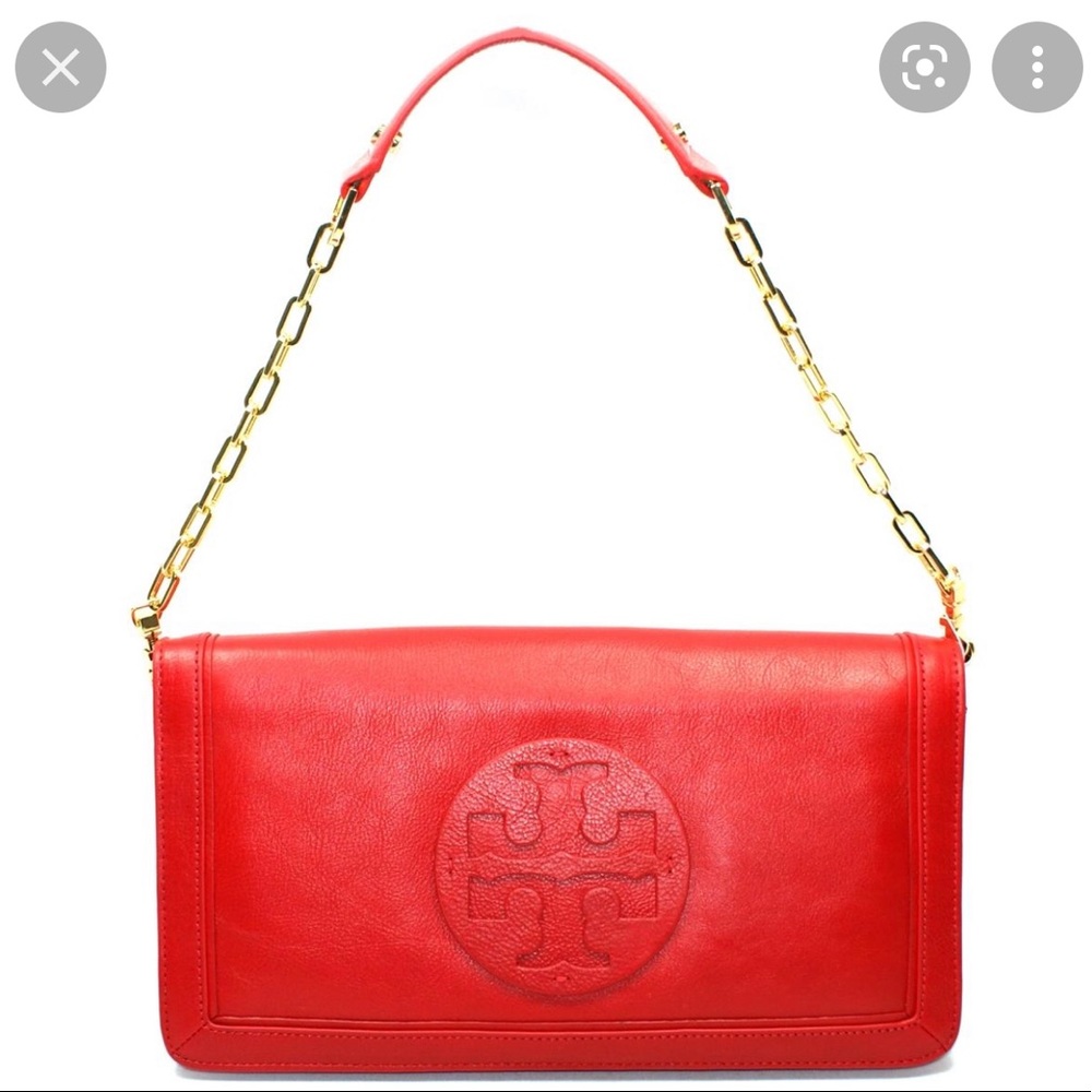NWT Tory Burch Suki Reva Clutch Red
